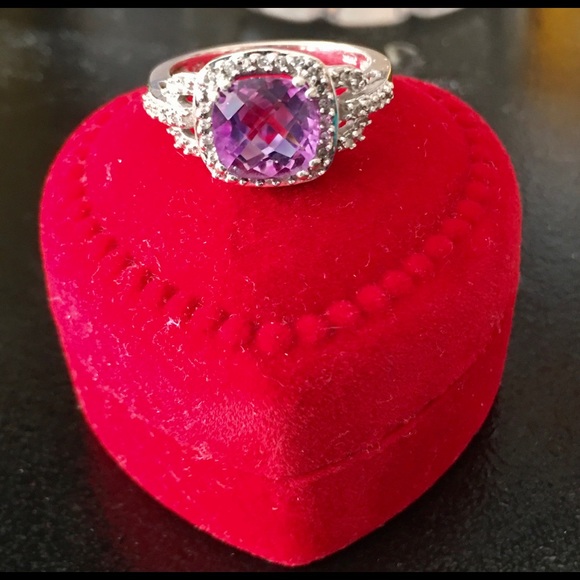 Amethyst And Diamond  14K Jewelry Set - Picture 1 of 7